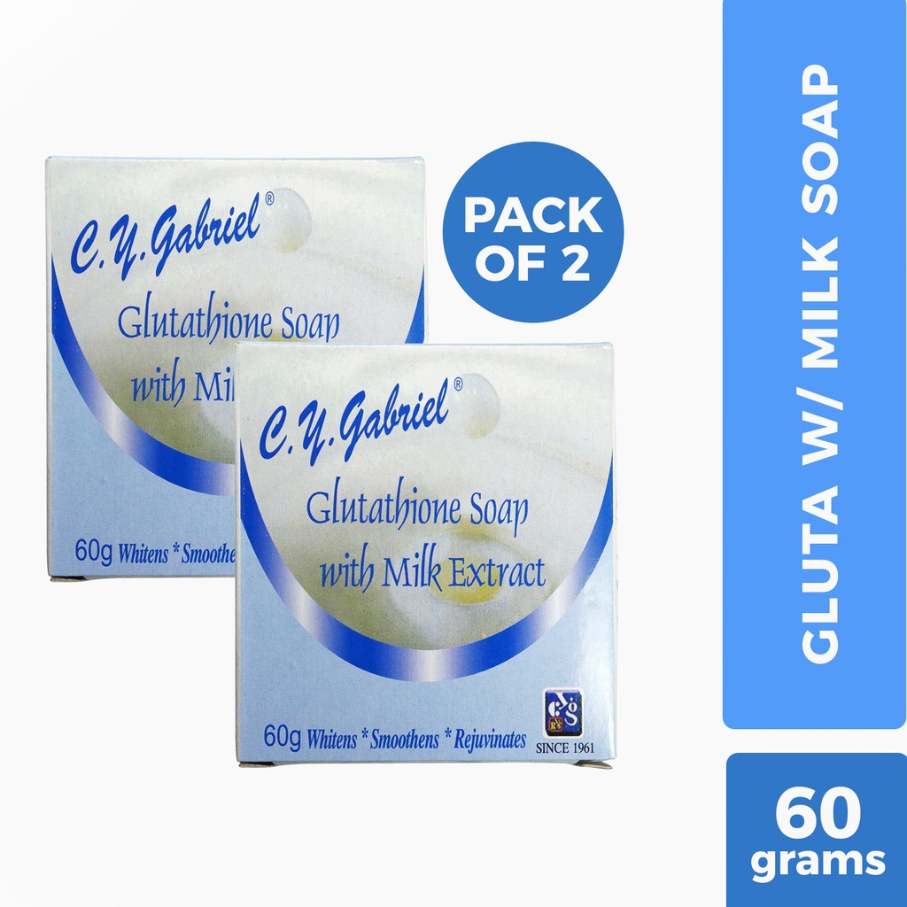 CY Gabriel Glutathione with Milk Extract Soap 60g pack of 2 | Shopee ...