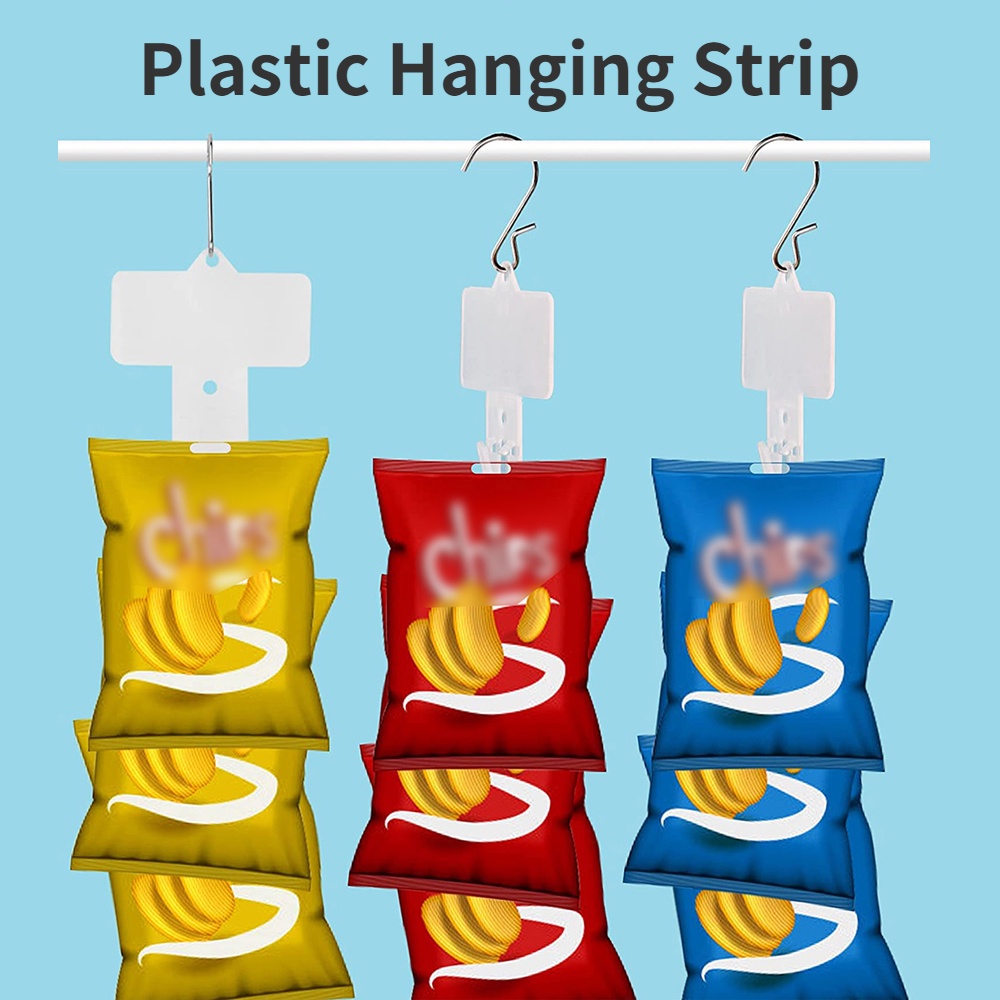 5 Pcs Supermarket Mall Plastic Snack Hanging Strip Punch-free Foods ...