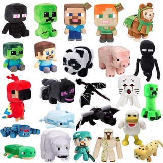 7pic Animais de pelúcia Minecraft Zombies Pelúcia Toy Figures_w