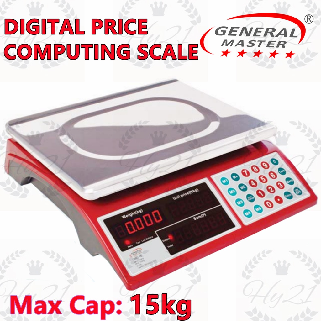 General Master 15kg Price Computing Scale Weighing Scale Digital Scale