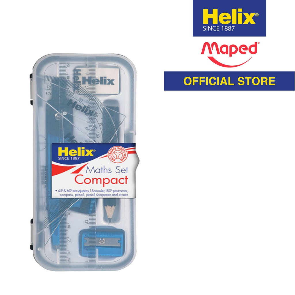 HELIX Compact Math School Compass 8Piece Set (X31959 A54000) Shopee