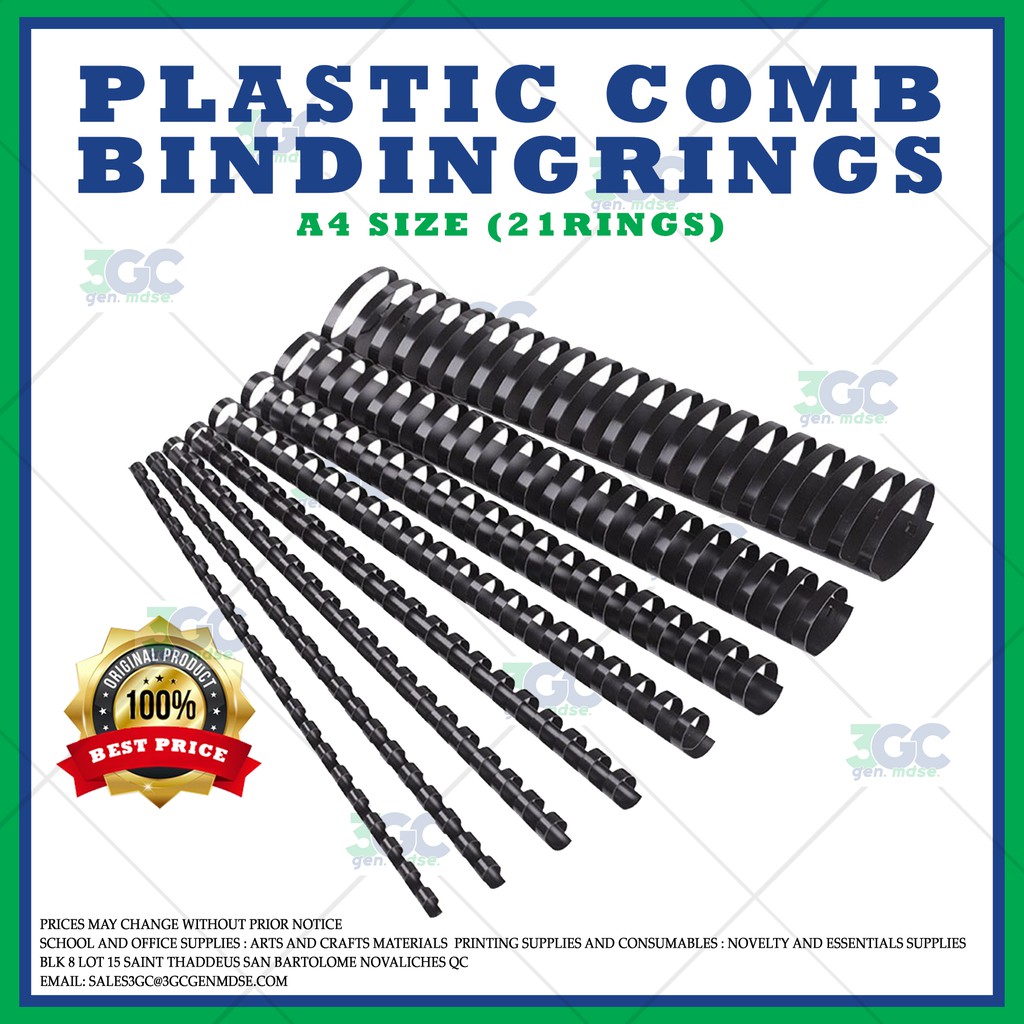 3GC A4 Plastic Ring Binder Bundle 20pcs, Black, Flexible, and Perfect