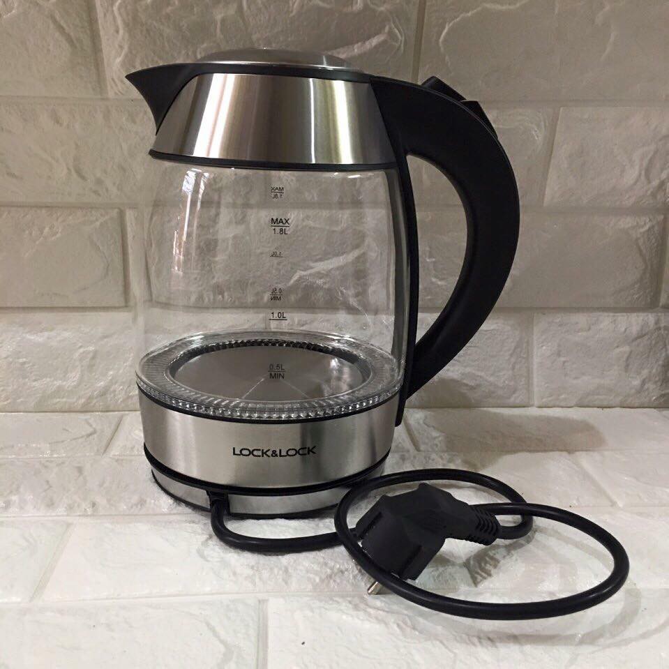Lock & Lock glass kettle EJK418SLV