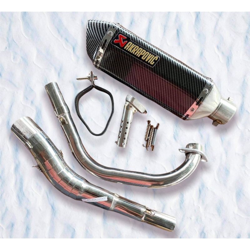 Full System Exhaust Akrapovic Pipe for Suzuki Raider 150 Carb ️ ...