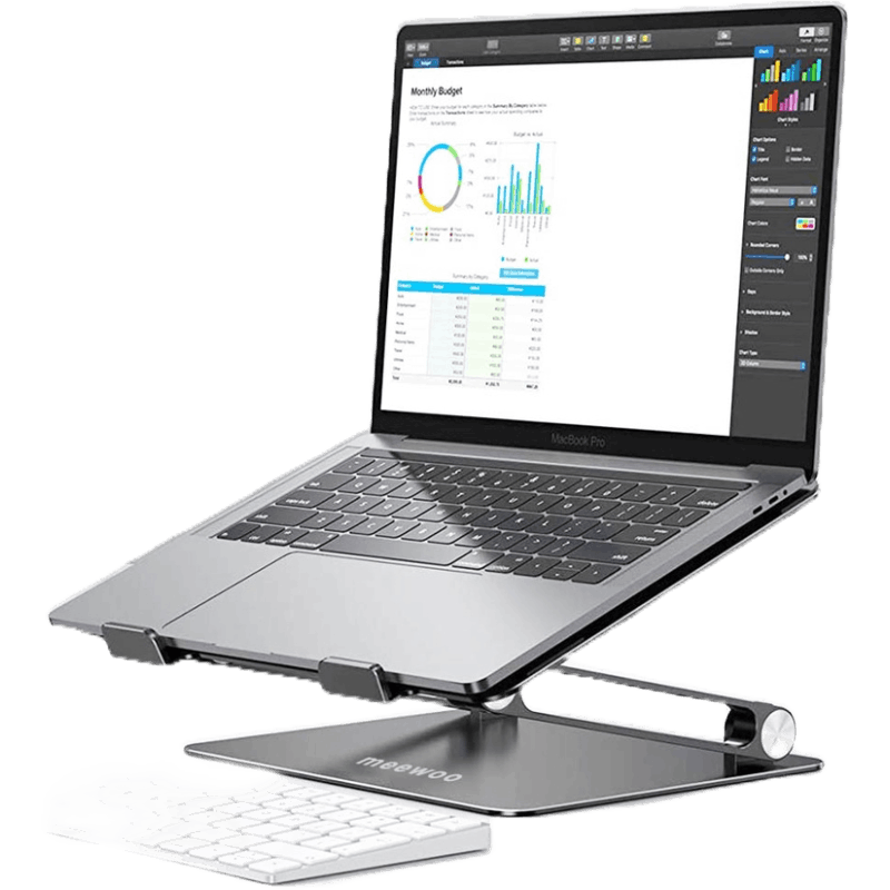 Meewoo Laptop Stand Adjustable Aluminum Laptop Riser Laptop Cooling