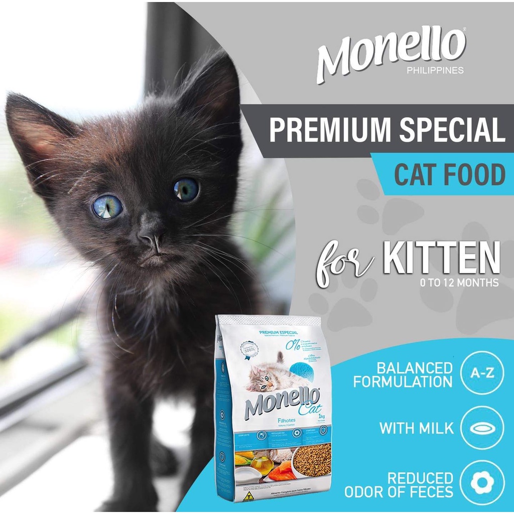 MONELLO Cat Food Original Packaging (1kg) Shopee Philippines