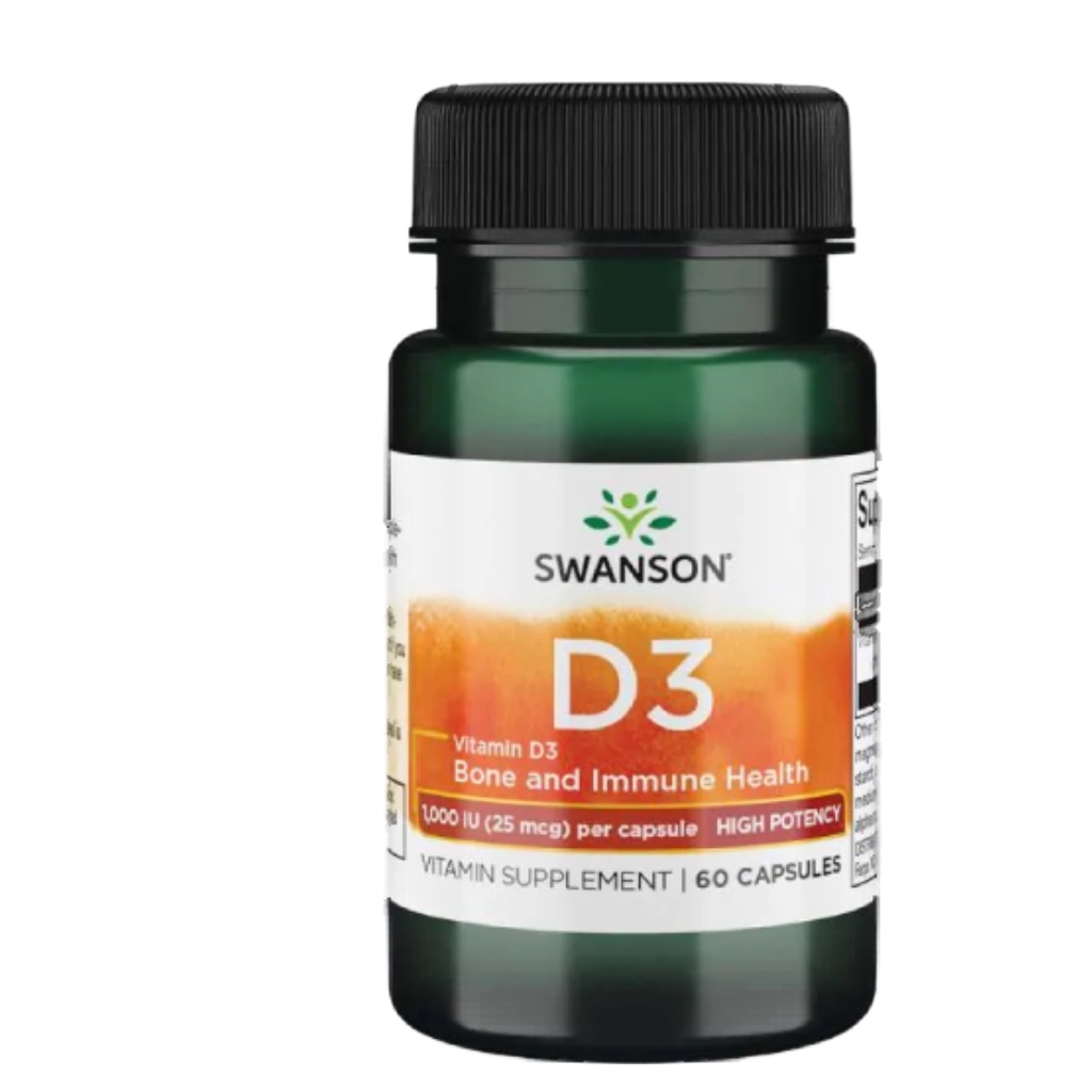 Swanson Premium High Potency Vitamin D3 1000 iu (25 mcg) 60 capsule