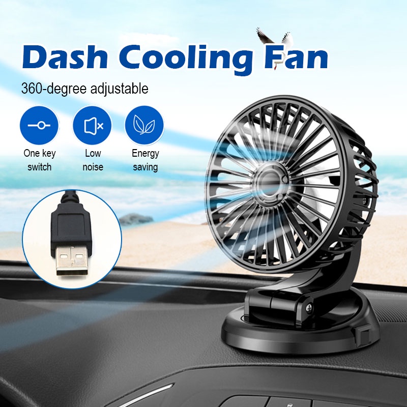 USB Car Fan Cooling Air Fan SUV Car Seat Fan Low Noise Automobile