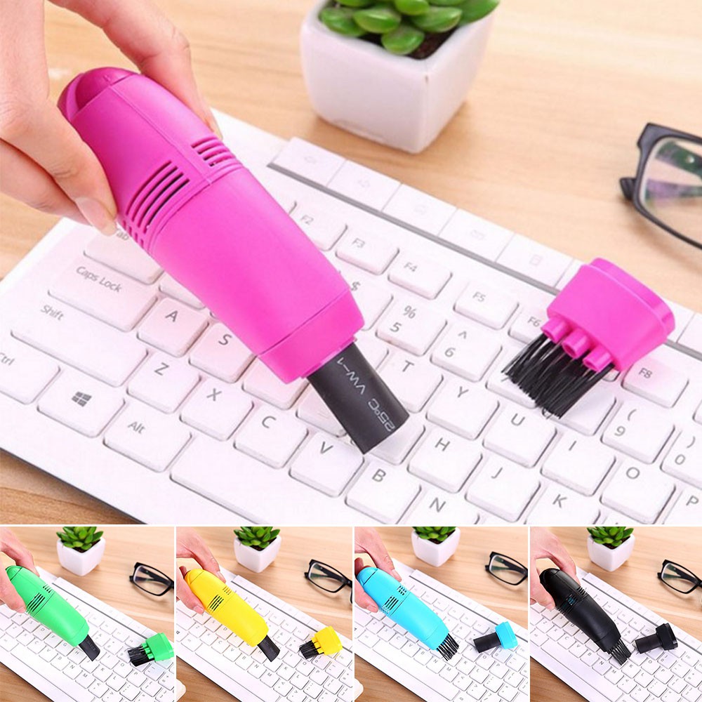 Dust Brush Mini Computer Vacuum USB Keyboard Cleaner Cleaning Desktop ...