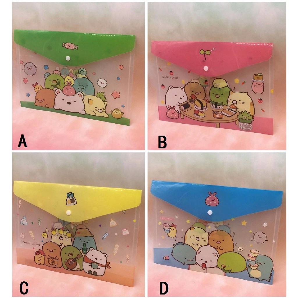 cute cartoon A4 File Folder Cartoon Document Filing Bag Stationeries ...