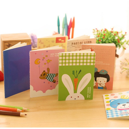 Korean Stationery Totoro Mini Notebook Cartoon Small book Cute School ...