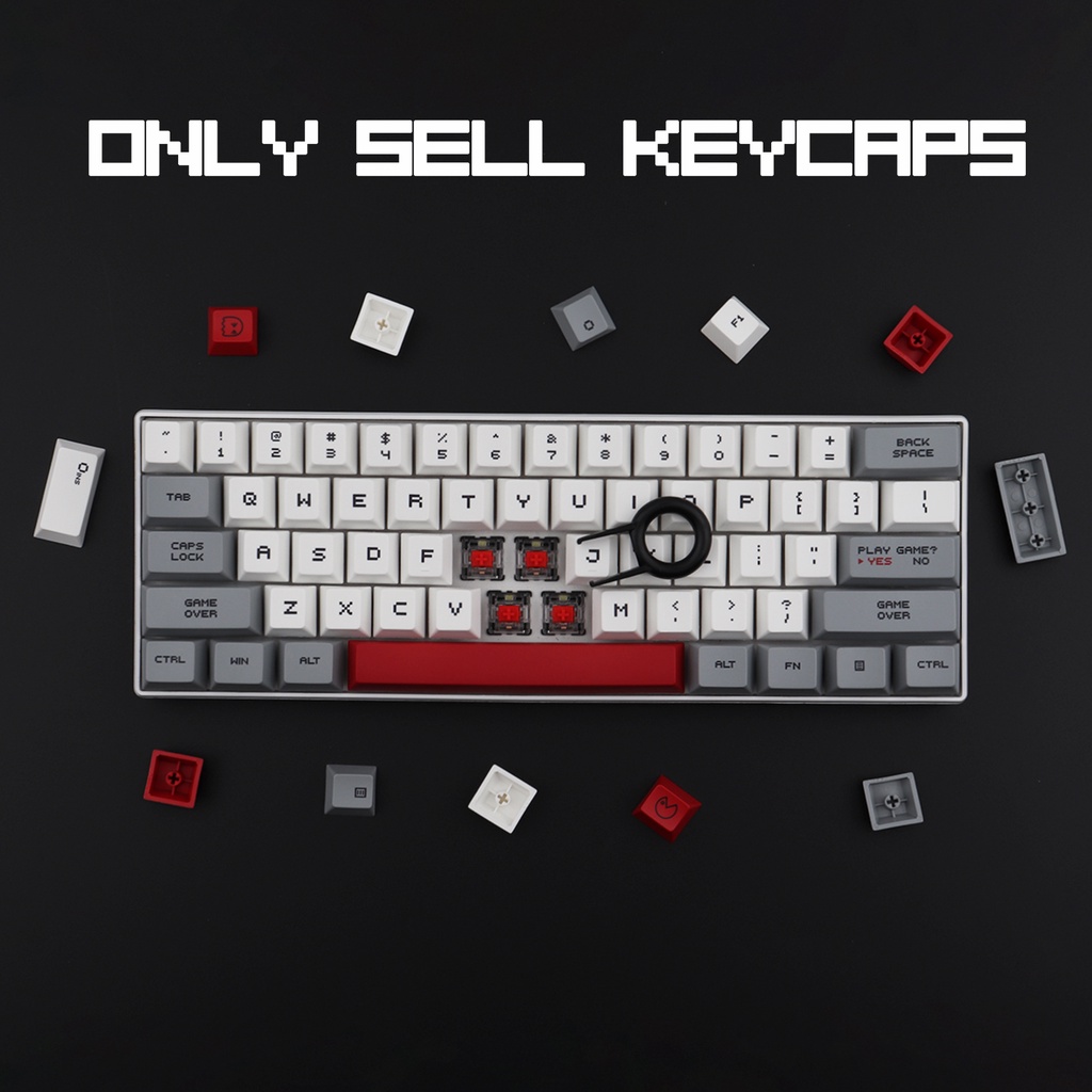 Pixel Style Keycaps, 114 Key PBT Keycaps Dye-Sublimation Keycaps