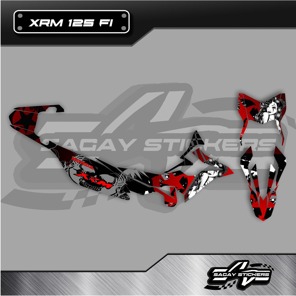 XRM 125 fi Motorcycle Sticker Decals WITH FREE Assorted stickers ...