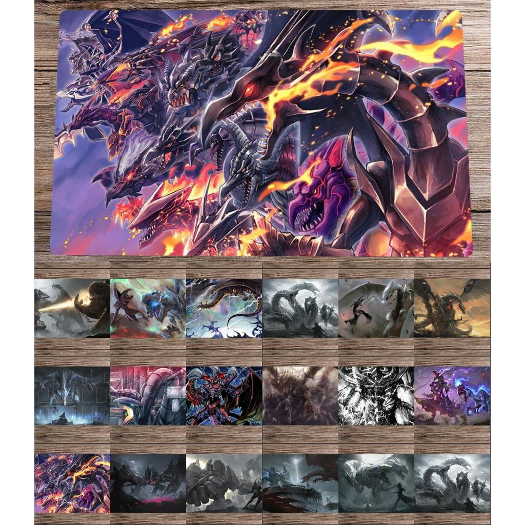 YuGiOh Playmat Red-Eyes Black Dragon & Ultimate Conductor Tyranno TCG ...