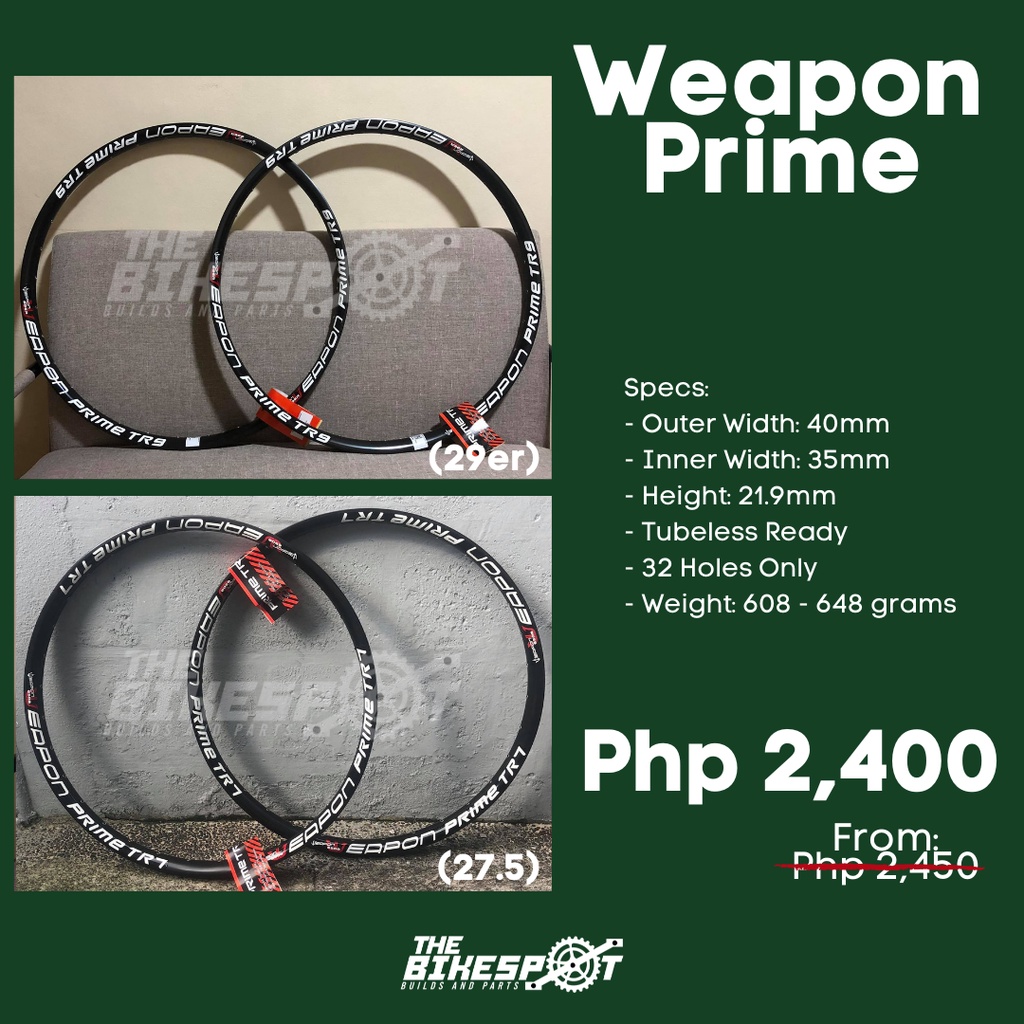 Weapon best sale rims 29er