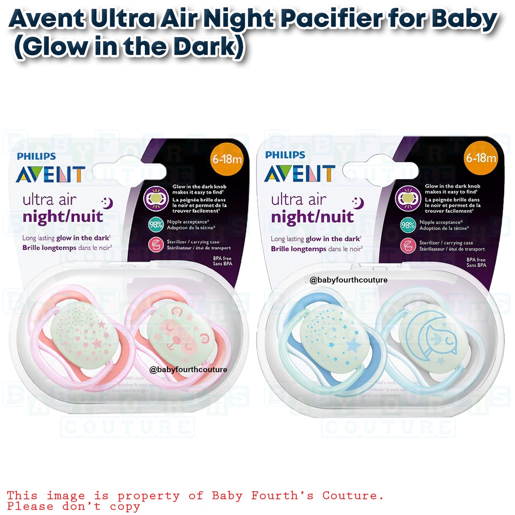 BFCM Avent Ultra Air Night Pacifier for Baby (Glow in the Dark