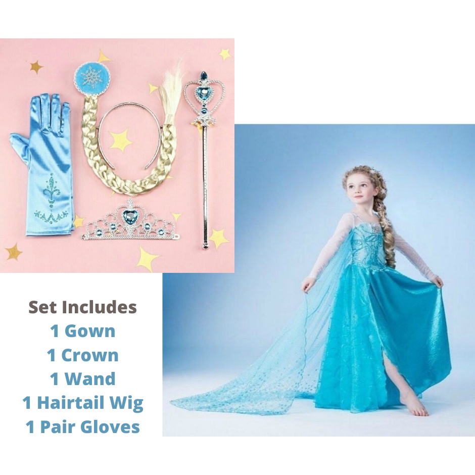 Frozen Princess Elsa Dress Elsa Crown Elsa Wand and Elsa 