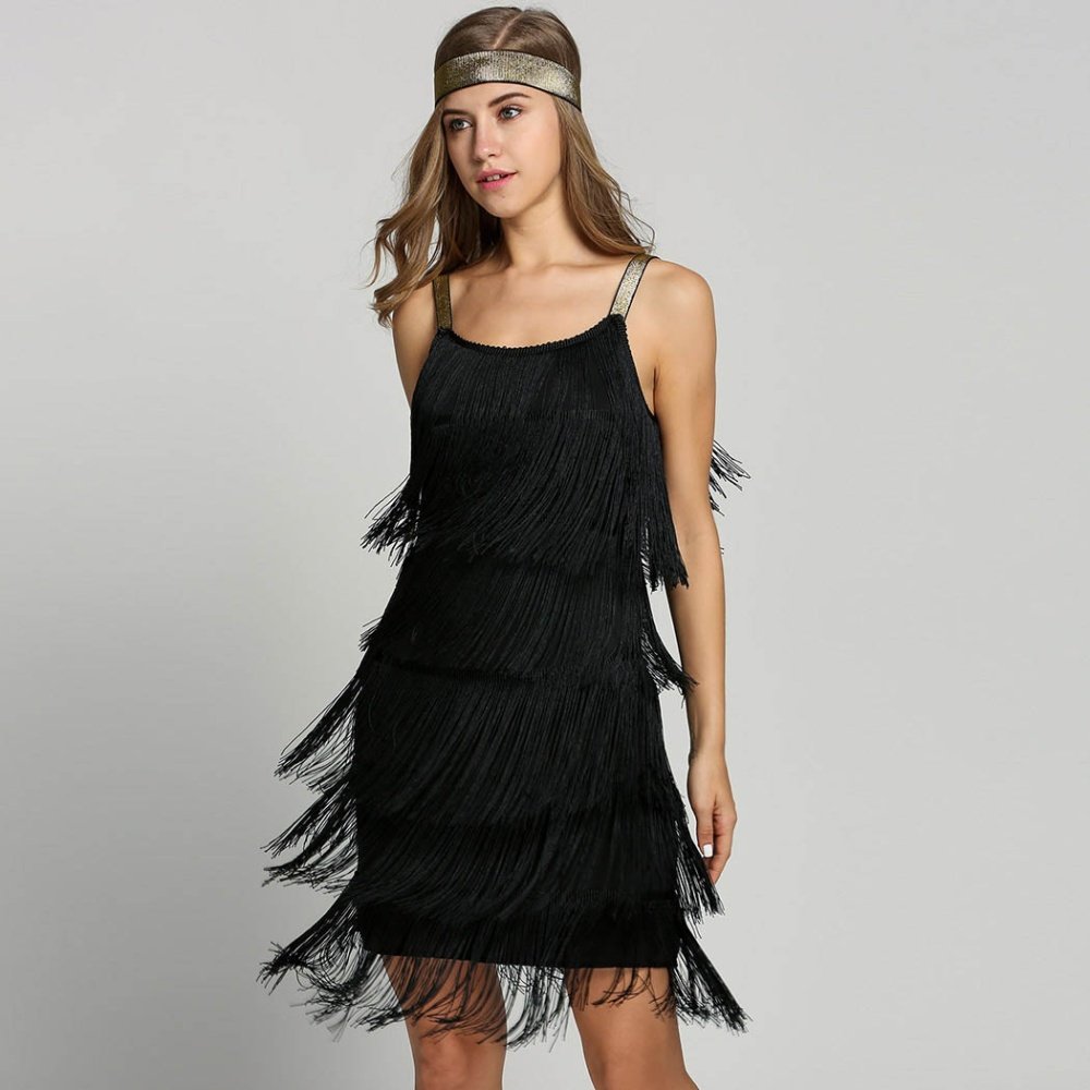 Vintage Vestidos 1920s Flapper Girl Fancy Dress Great Gatsby Dress