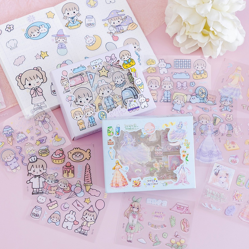 Creative Cartoon Frosted Hand Account Sticker Set for Students DIY ...