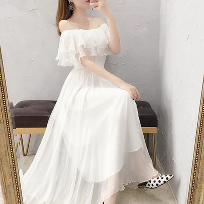 Off white clearance chiffon dress