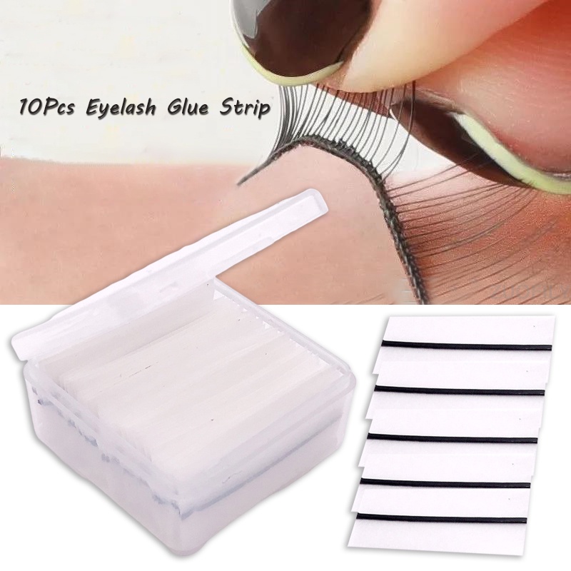 10Pieces Reusable SelfAdhesive GlueFree Eyelash Glue Strip False