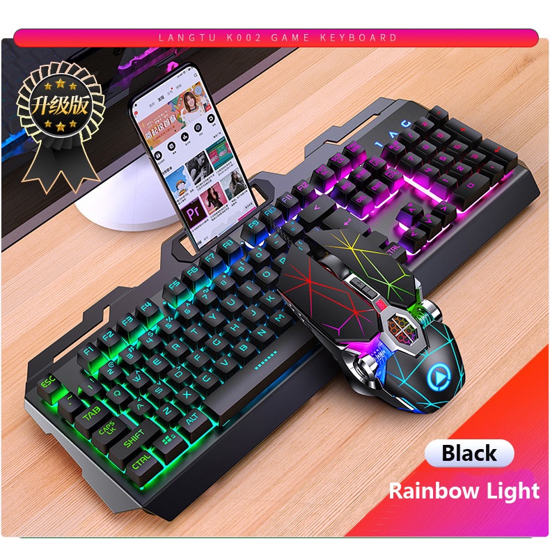 Gaming Keyboard Gaming Mouse Mechanical Feeling RGB LED Backlit Gamer