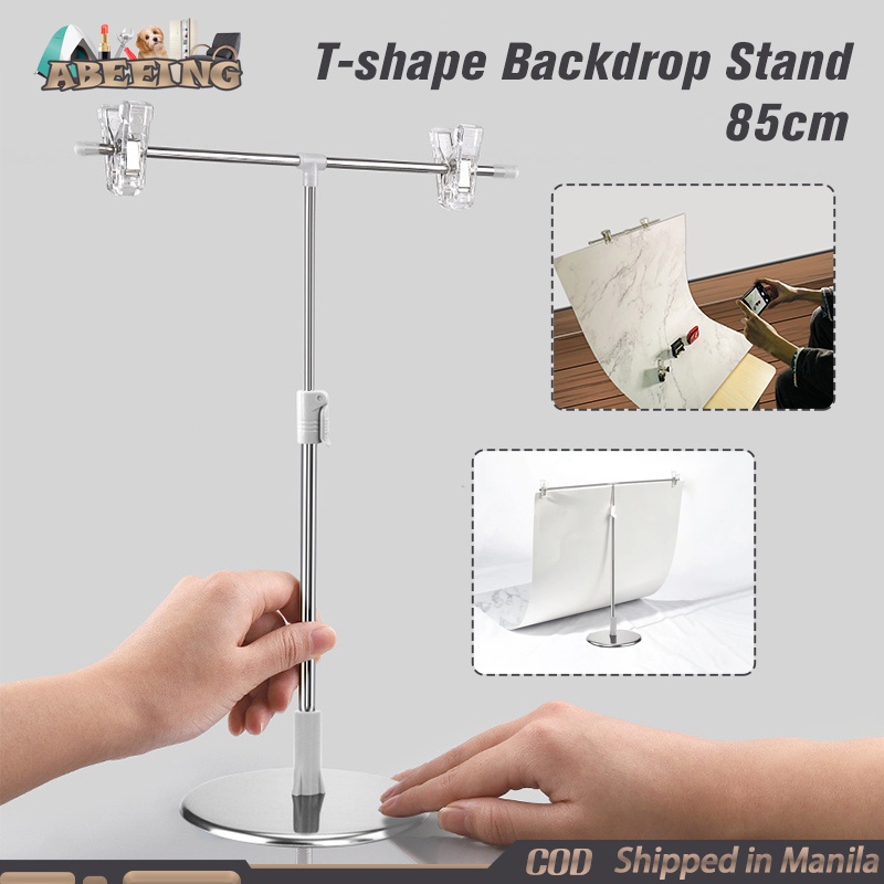 Photography Photo Studio T-shape Backdrop Stands Adjustable Telescopic ...