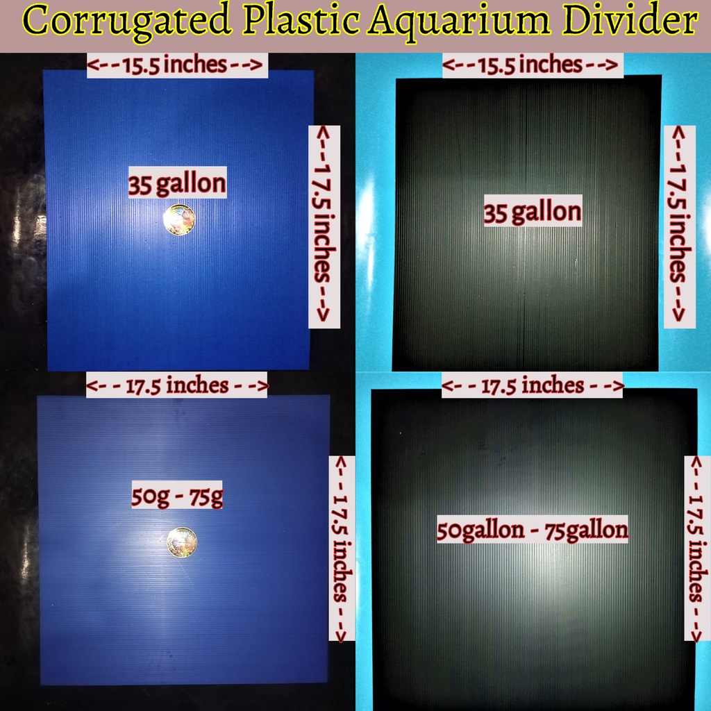 Aquarium Divider for 35 gallon, 5075 gallon ( Corrugated Plastic Black