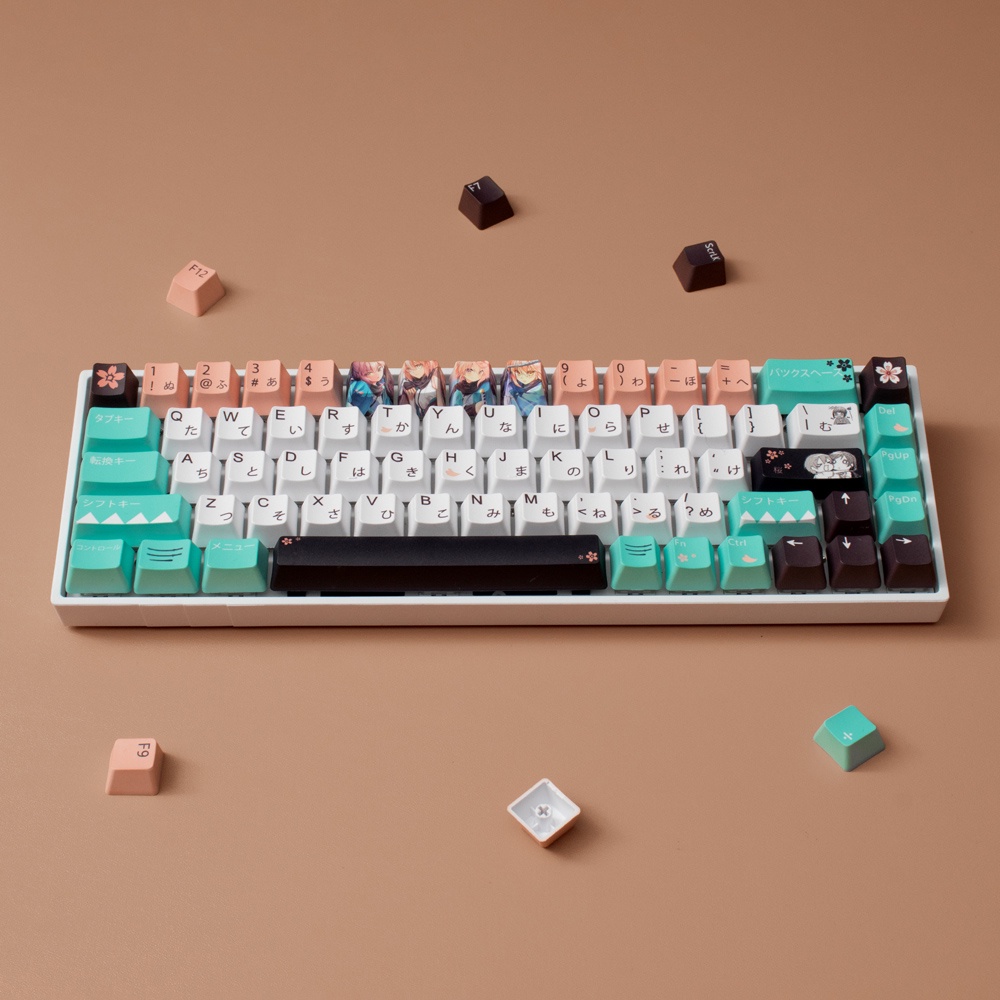 122Keys PBT Keycap SUB Keyset OEM Profile Japanese Fall Love Keycaps ...
