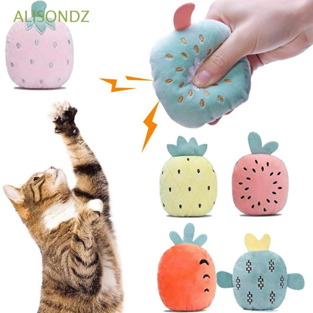 ALISONDZ Kitten Cat Crinkle Toys Rattle Sound Chew Toy Catnip Pillows