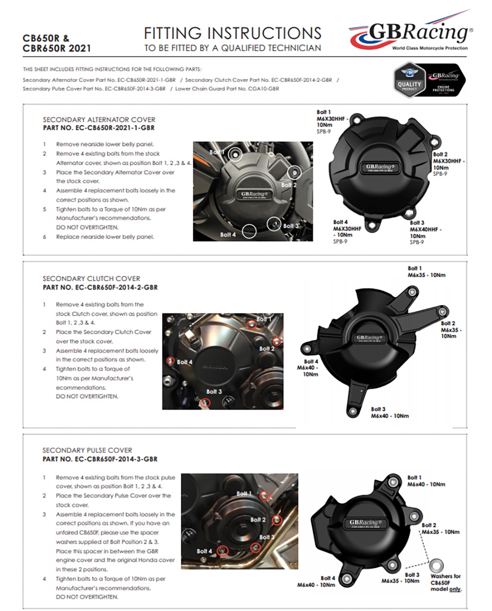 Motorcycle Accessories Engine Case Guard Protector Cover Case For GB ...