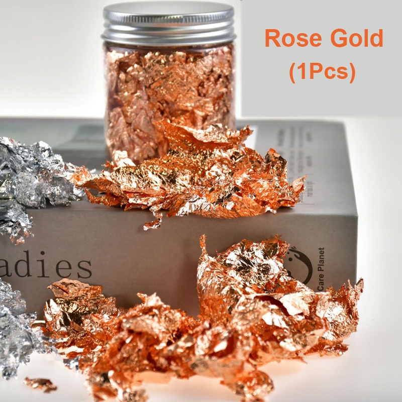 1Pcs Edible Grade Genuine Gold Leaf Schabin Flakes 2g 24K Gold ...