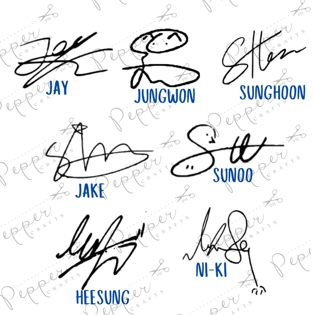 ENHYPEN Signature Holographic Decals | Shopee Philippines