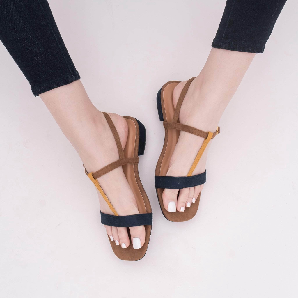 Block flat sandals shop