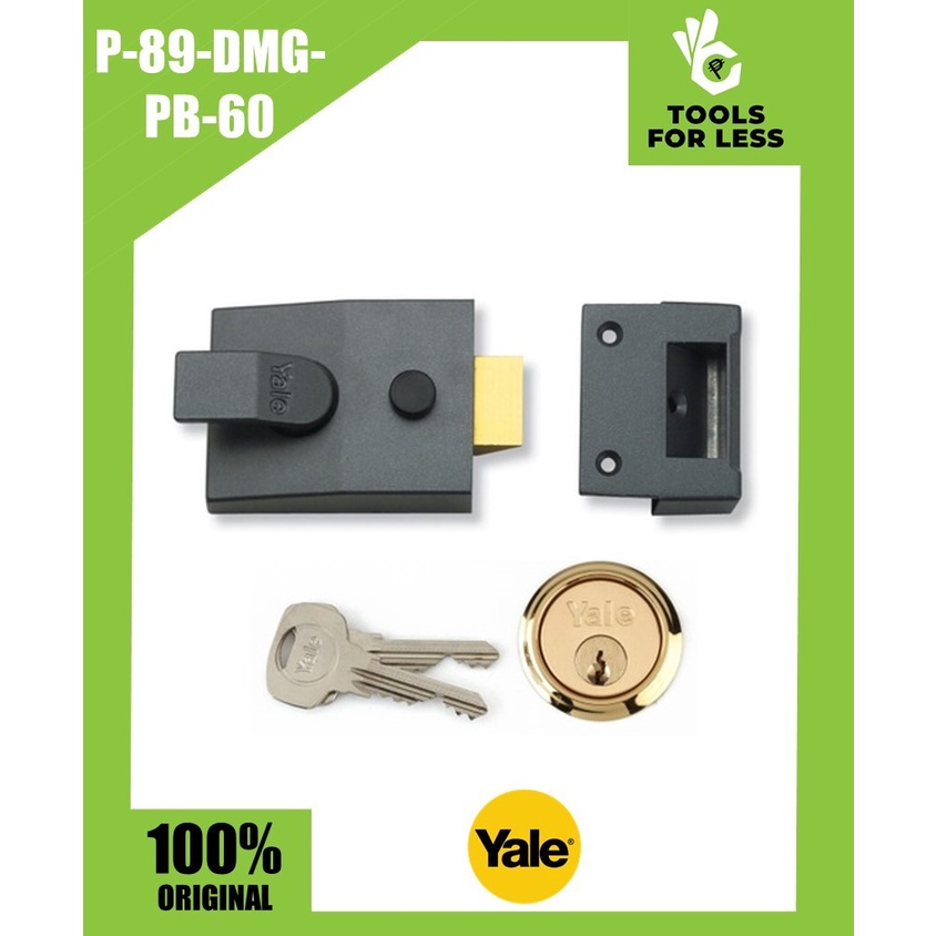 Yale High Security Deadlocking Nightlatch P-89-DMG-PB-60 | Shopee ...