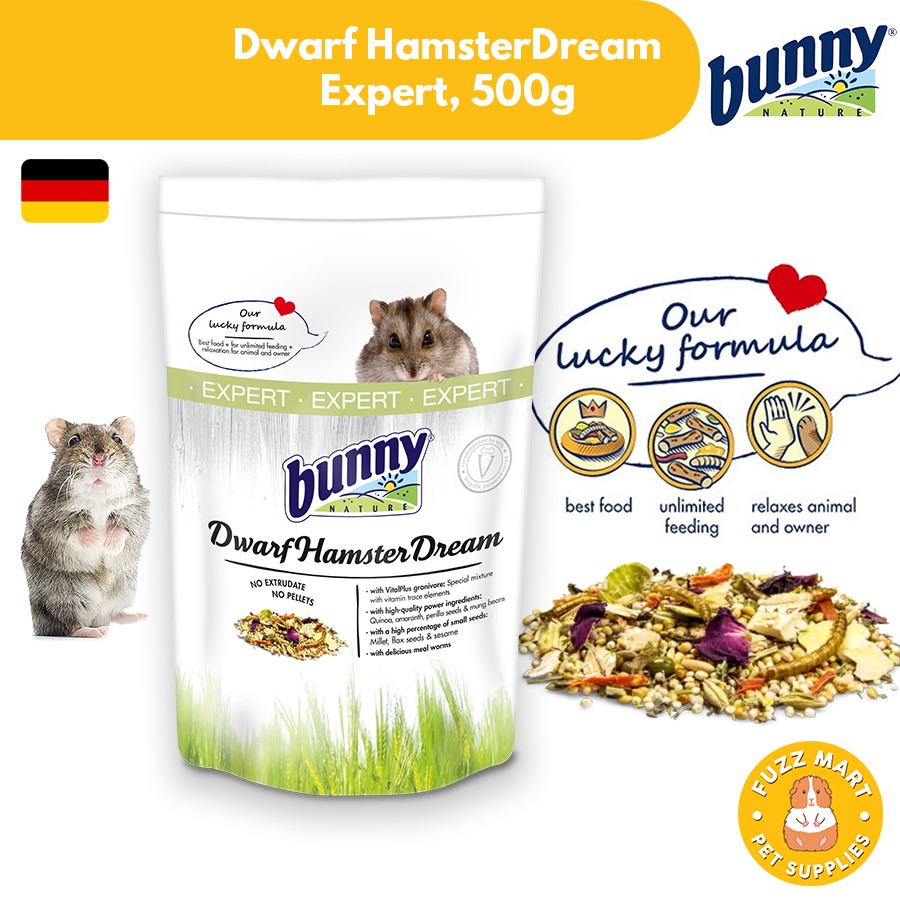 View of Bunny Nature DWARF Hamster Expert (100g/500g) with NEW Hair and Skin ...