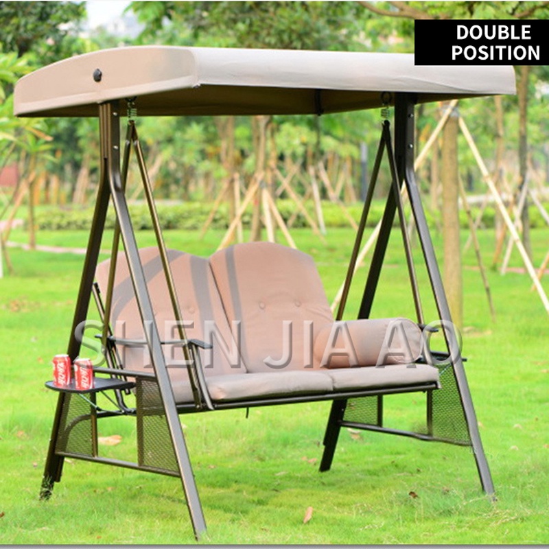 Twoperson Outdoor Swing Basket Wicker Chair Outdoor Courtyard Garden