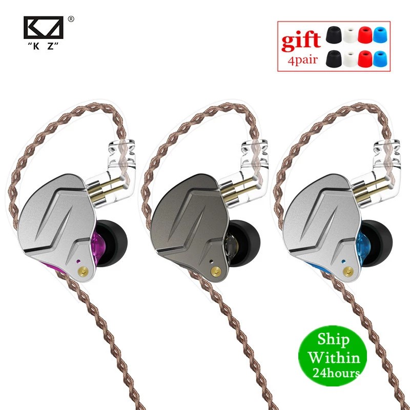 KZ ZSN PRO 1DD 1BA HIFI Metal Headset Hybrid In Ear Earphone Sport