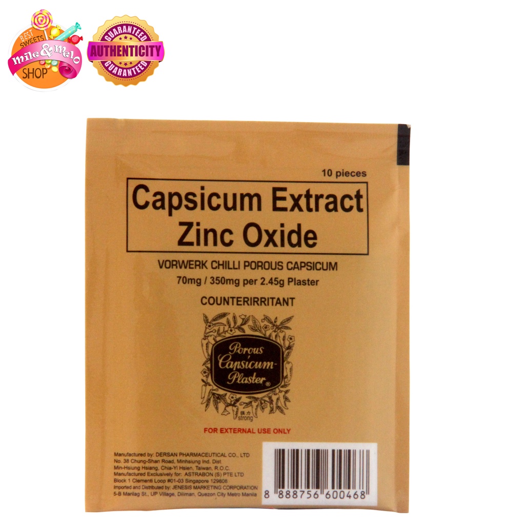 Chili Plaster Vorwerk Chilli Porous Capsicum 10 Patches Shopee