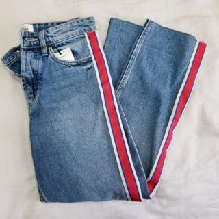 Jeans with deals track stripes