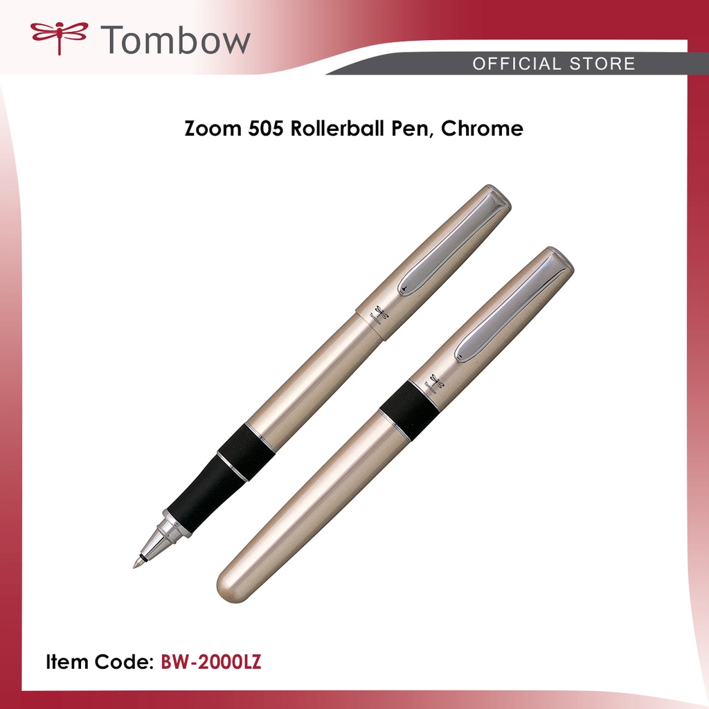 Zoom505fp Tombow Zoom 505 Rollerball Pen - 0.5 mm - Silver (Gold