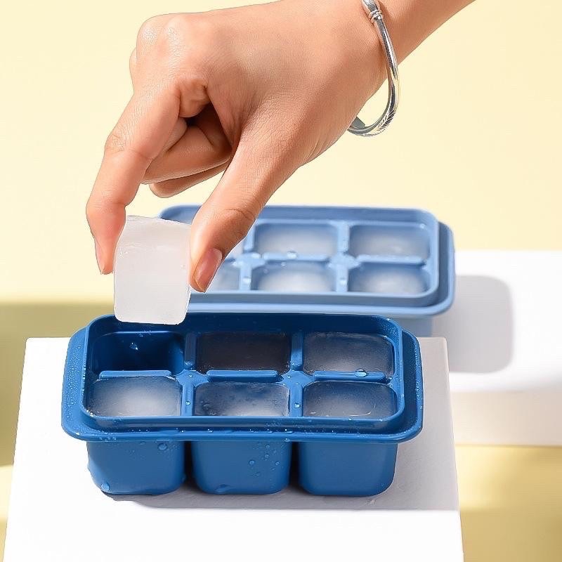 6 Cube Jumbo Silicone Ice Cube Mold Food Grade Ice Cube Maker 6 ...