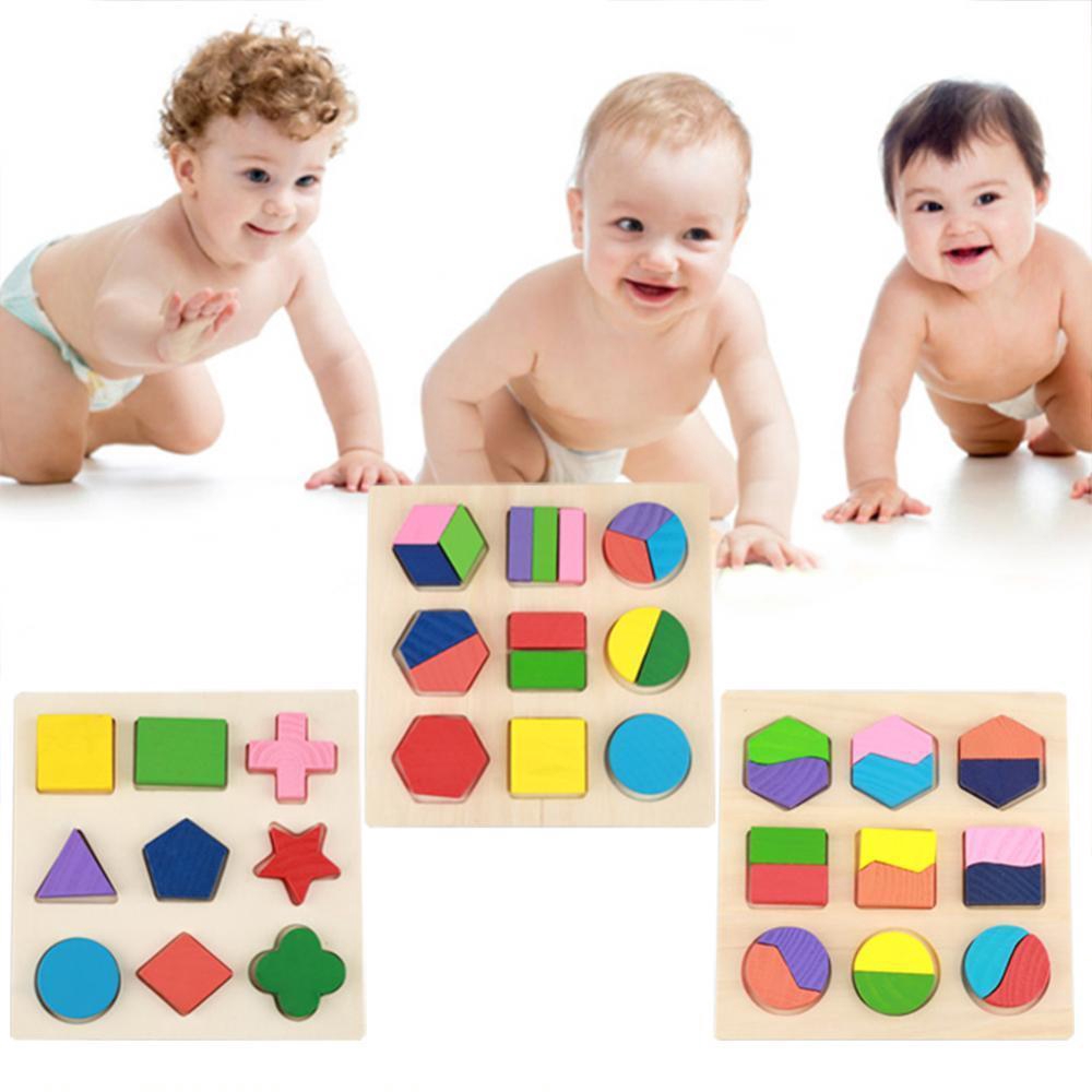 Kids Baby Wooden Geometry Block Puzzle Learning Toy | Shopee Philippines