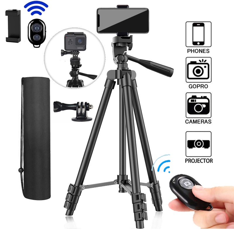 【COD】3120 Tripod Portable Mobile Phone Bracket Bluetooth Remote Control  Camera Bracket tripod set