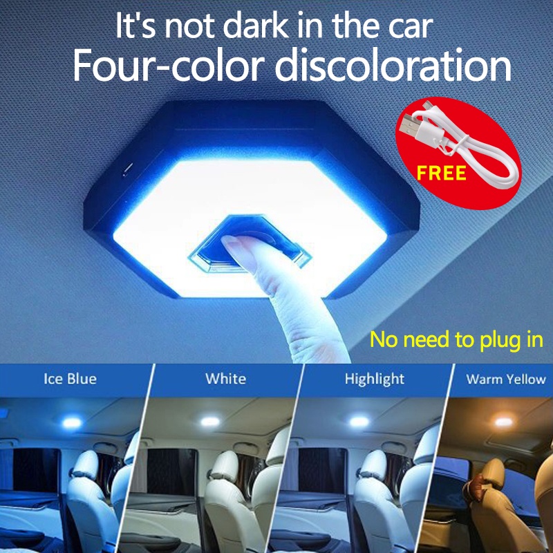 Car Reading Light Rechargeable LED Auto Styling Night Light