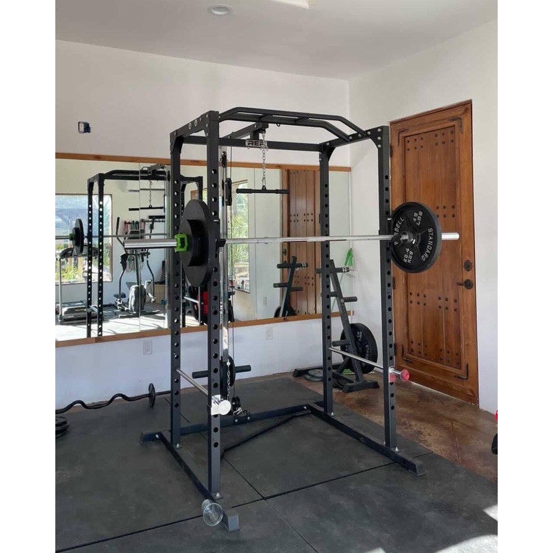 REP PR 1100 HOME GYM POWER RACK WITH LAT PULL DOWN