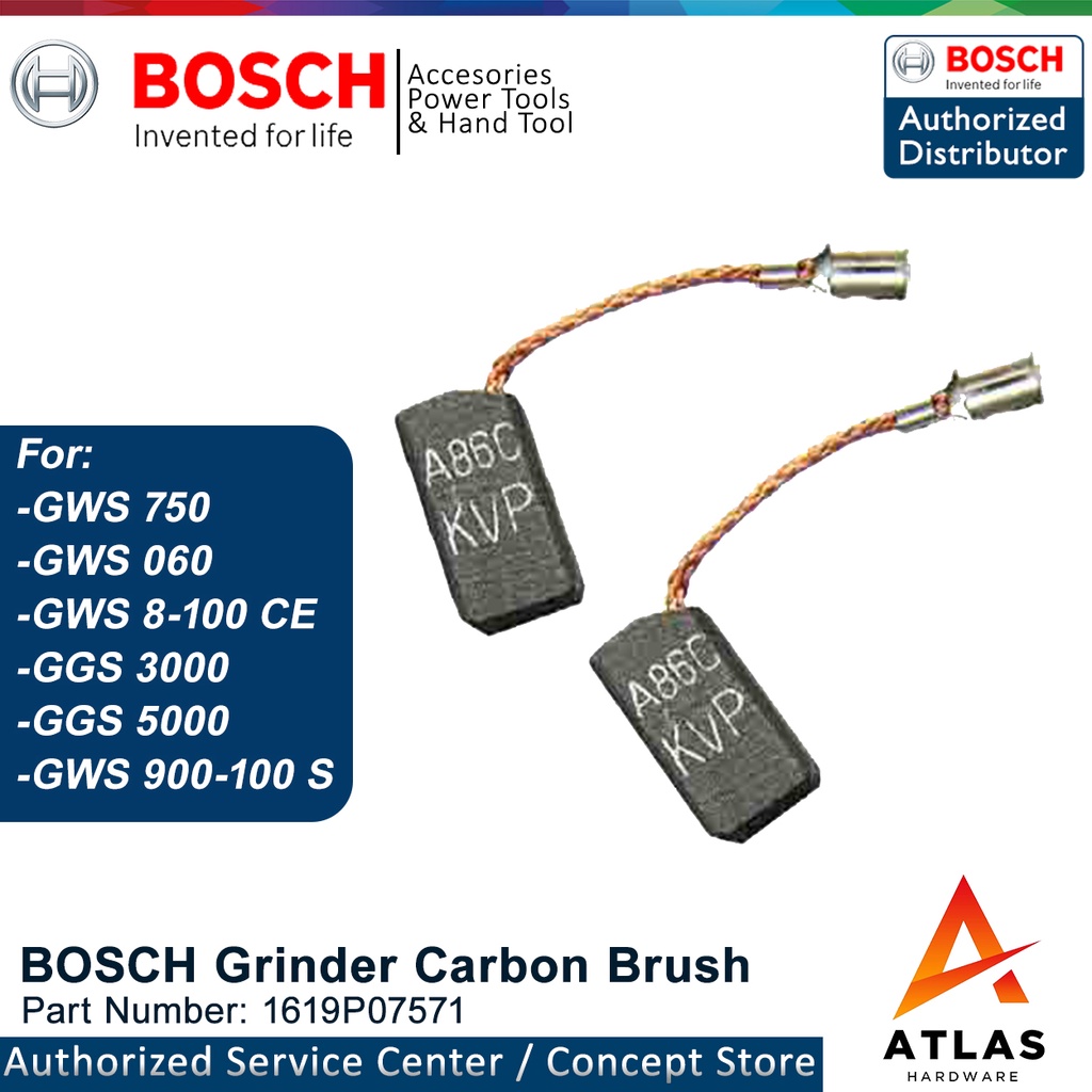 Set Spazzole Carbonio Bosch Per Smerigliatrici GWS 9-115, 750-115, 750-100 - Ricambio Originale - Foto 3