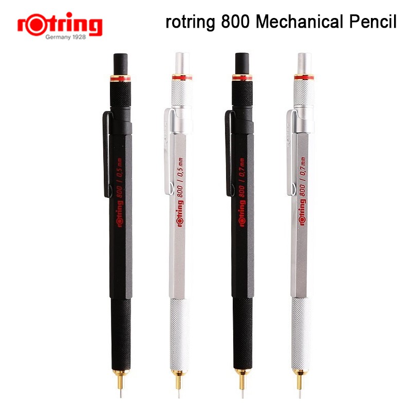 Rotring 800 0.5mm/0.7mm Automatic Mechanical Pencil metal body black ...