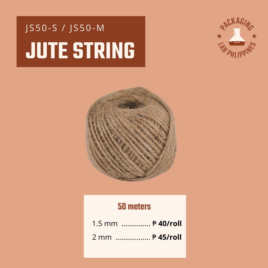 [50m] Jute String Abaca String (1.5mm / 2mm /3mm ) Shopee Philippines