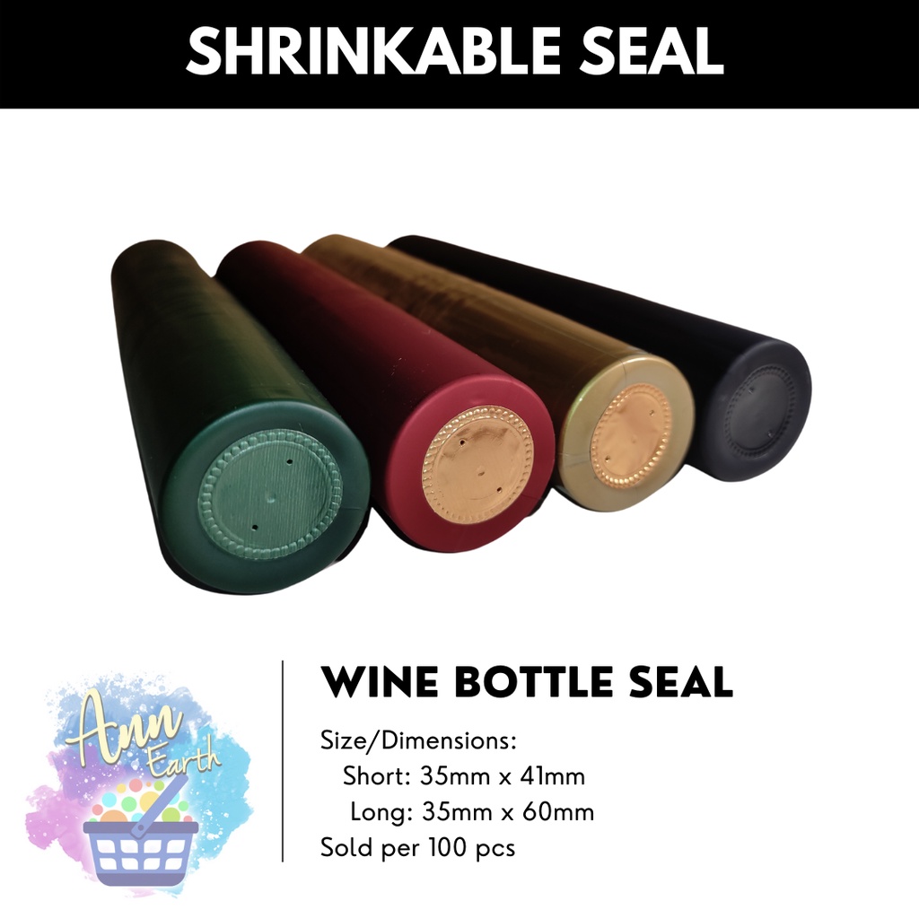100PCS Wine Bottle Cap Seal / Heat Shrink Capsule PVC Wine Sealer